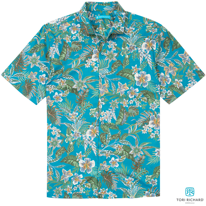 の*ん様 Tori Richard アロハシャツM〜Lサイズモスグリーン美品シル