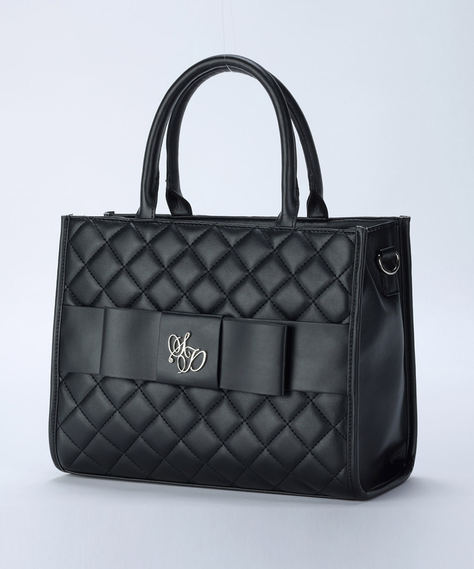 リボン キルティング 大きめ A4 千鳥柄 ショルダーバッグ ショルダー