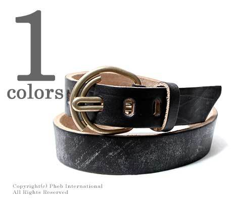 テンダー/TENDER Co. 英国製 SPIRAL BLACKバックルレザーベルト(208