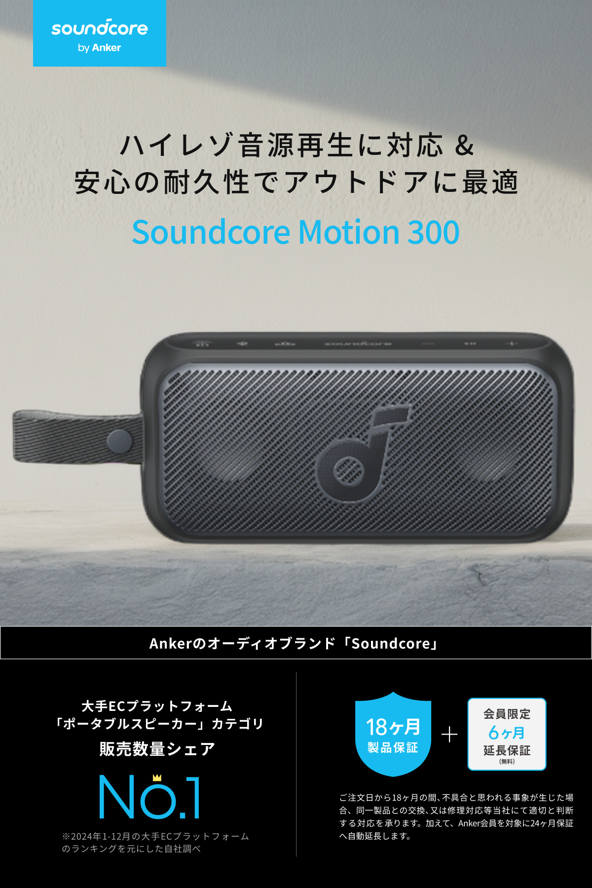 Soundcore（Anker） Anker Soundcore Motion 300 【ハイレゾ音源再生