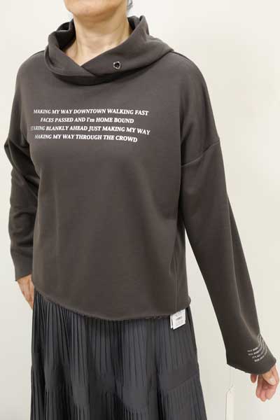 ayane 秋冬SALE【アヤン/年間物/855744/40%OFF】綿ポリ裏毛箔ロゴ