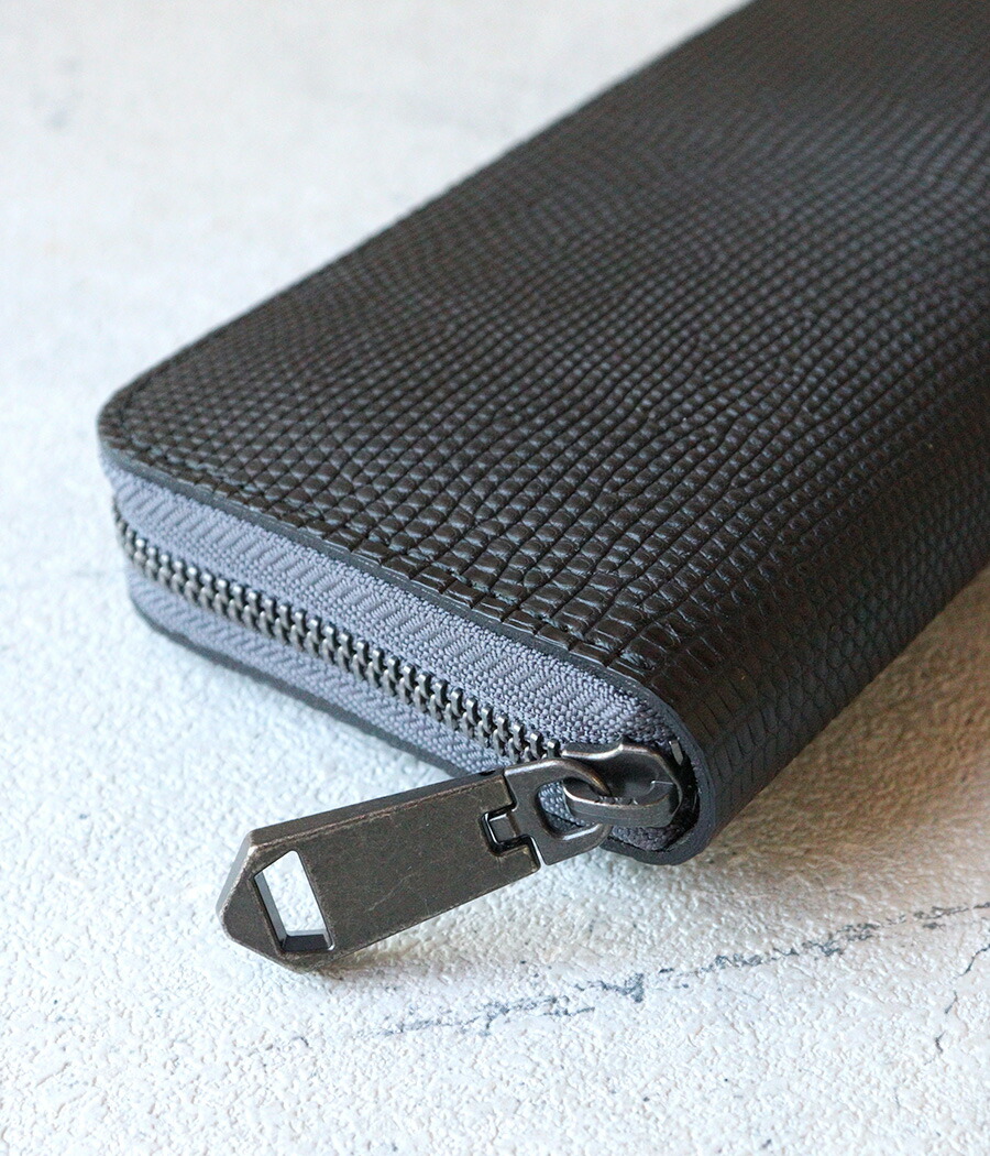 リザード トカゲ革 長財布 ラウンドファスナー 限定 ブラック ZOO ズー