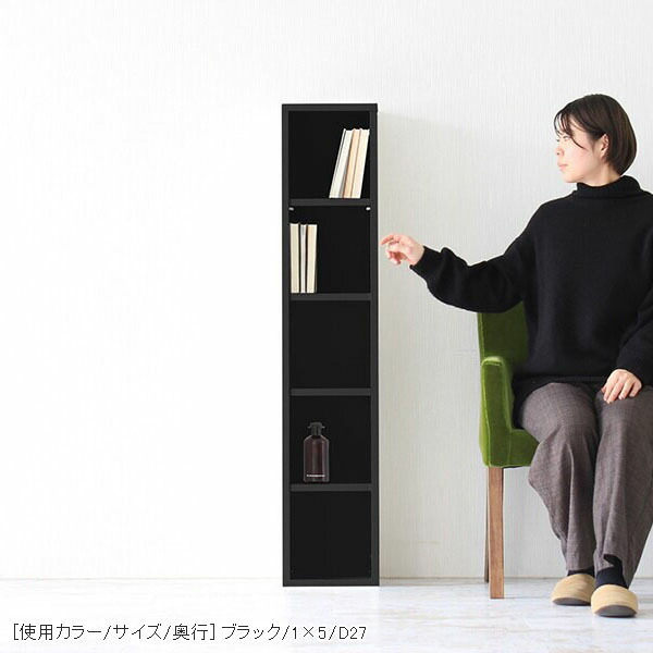 arne（アーネ） スリムラック 5段 本棚 カラーボックス ディスプレイ