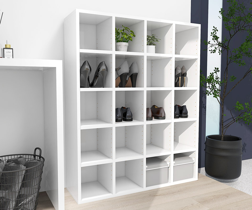 arne（アーネ） 書斎 本棚 カラーボックス オープンラック 5段 白 棚