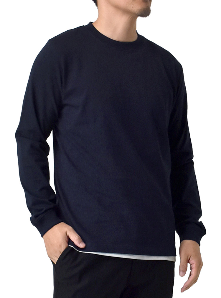 ARUGE（アルージェ） 長袖Tシャツ メンズ ロンT ヘビーウェイト 無地