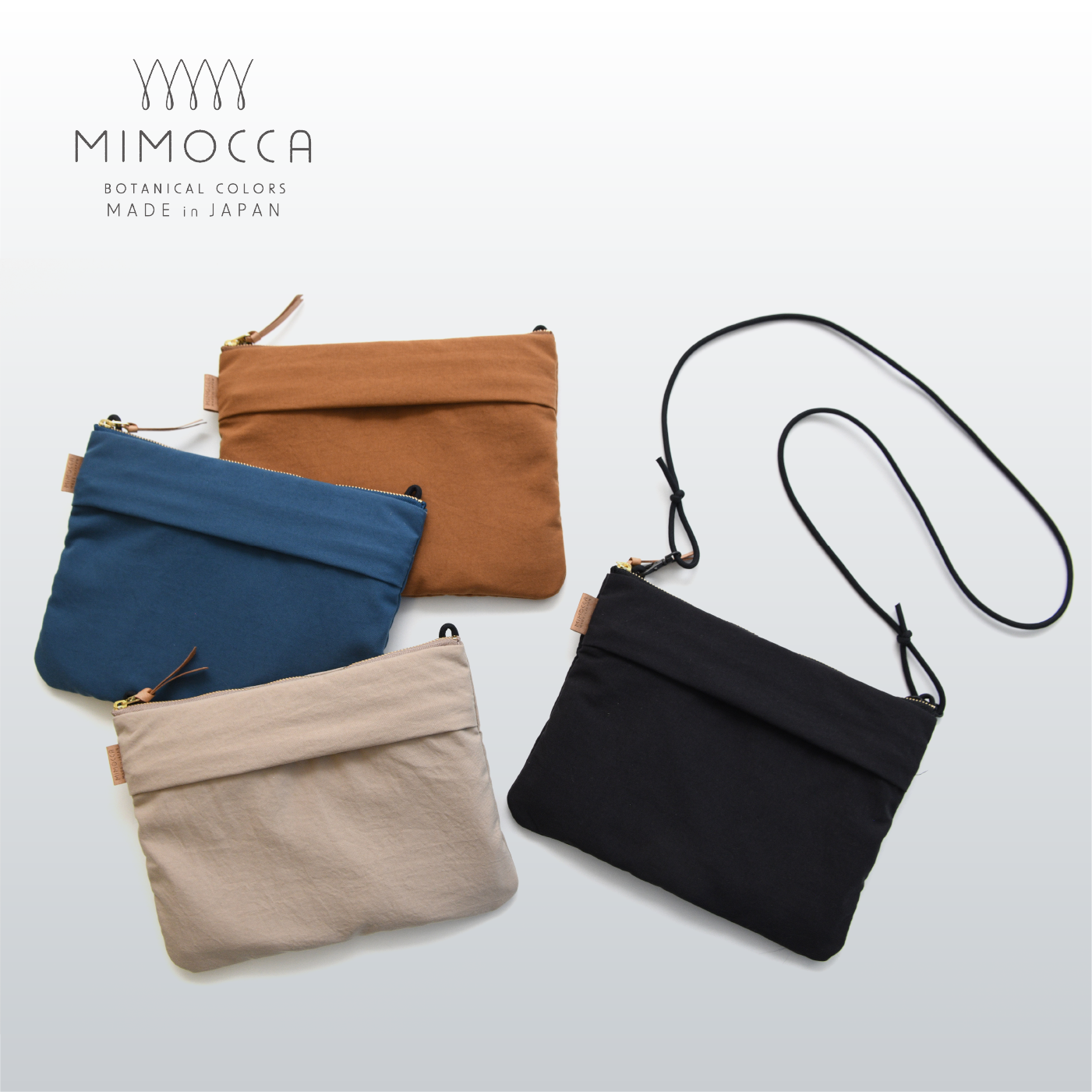 MIMOCCA オニベジ2wayポーチ ショルダー紐付き フラットポーチ