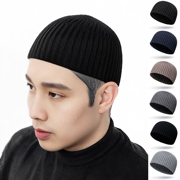 浅い ニット帽 ショートワッチ イスラム帽 浅めビーニー ニット