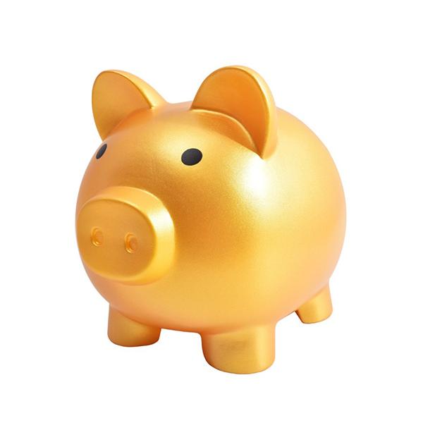 貯金箱 金のブタ ぶたの貯金箱 かわいい インテリア 雑貨 金の豚 500円
