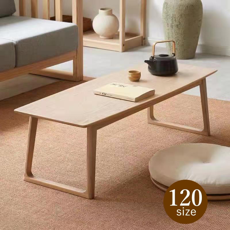 nana 120×60引出付 センターテーブル オーク天然木 アイアン nana 120