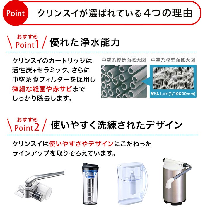 クリンスイ TVCM公開中 蛇口直結型 浄水器 カートリッジ MDC01SW 2個 x