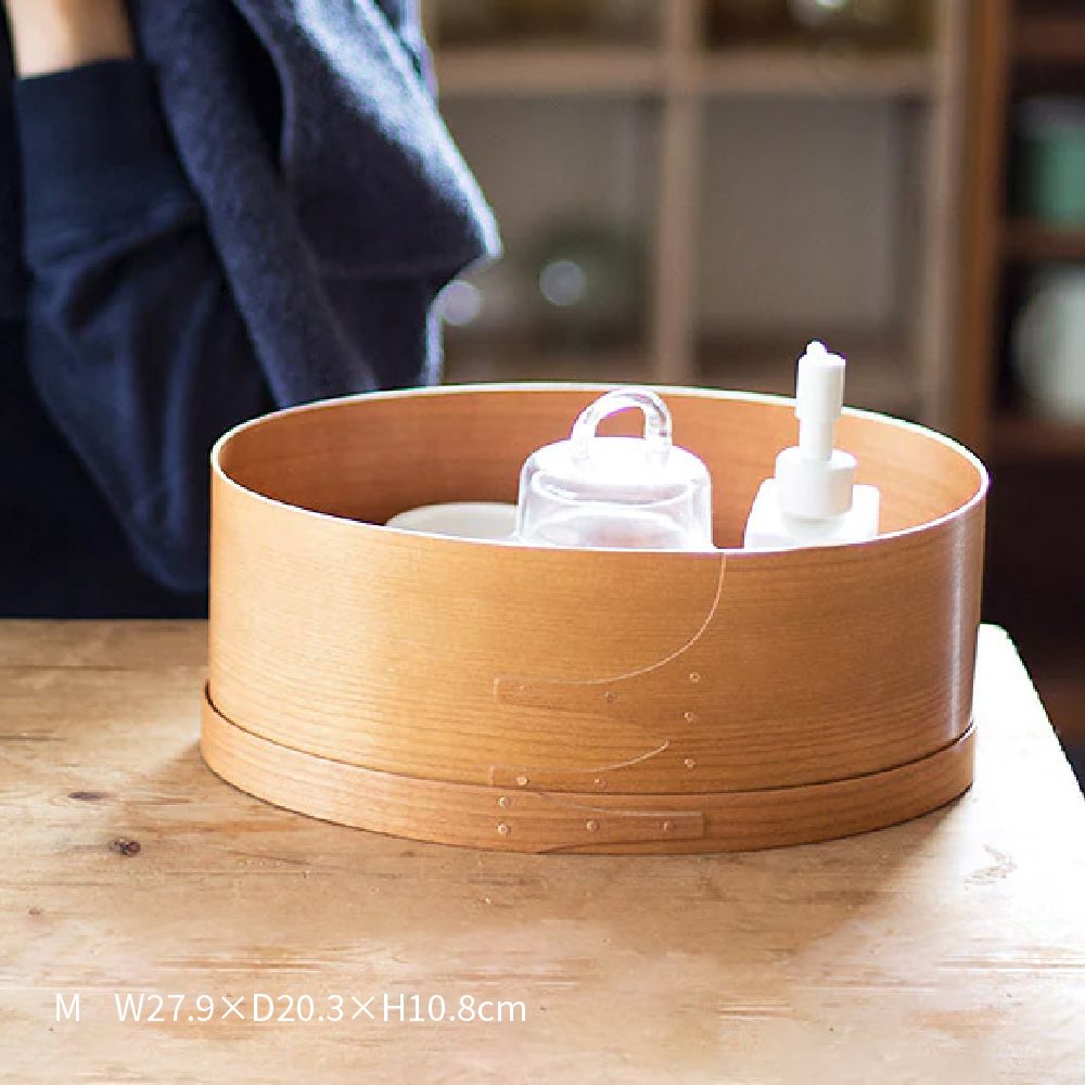 シェーカーボックス オーバル Mサイズ 28cm 北欧 インテリア雑貨 木製