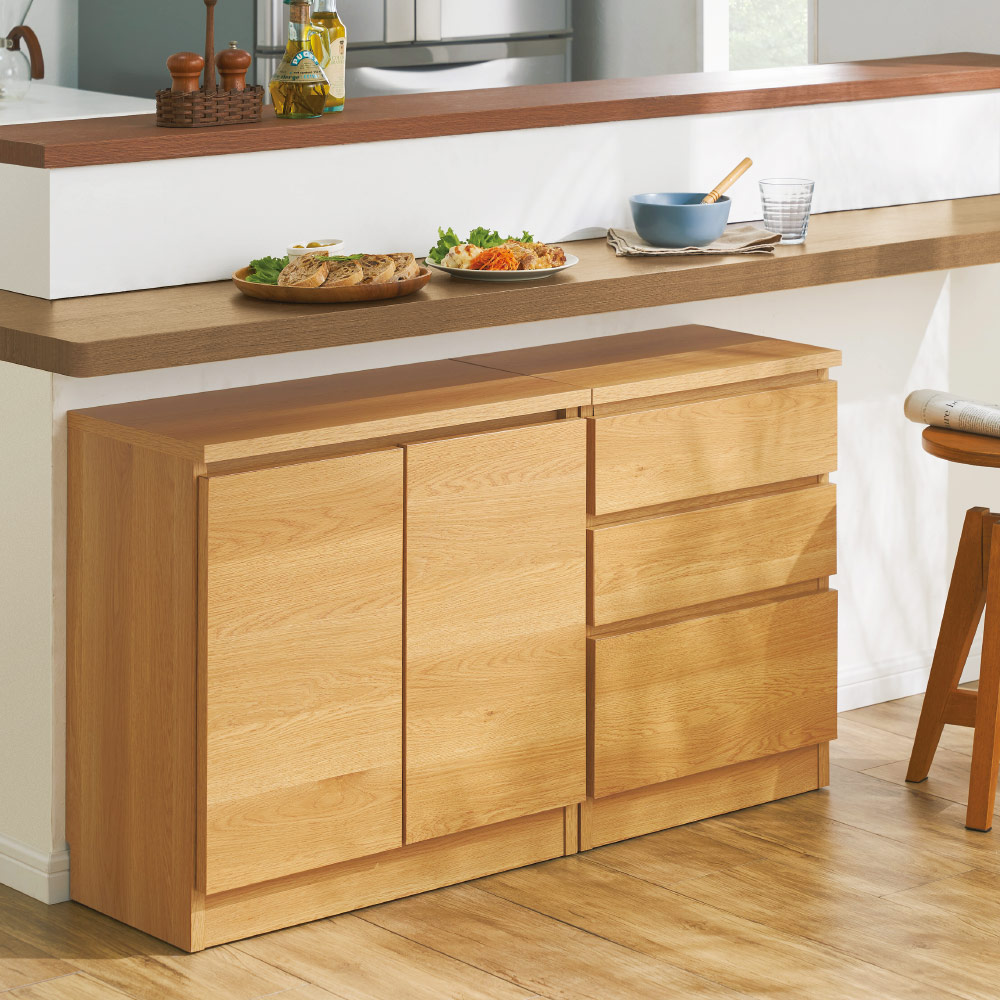 dinos（ディノス） ≪幅90cm・3枚扉≫ 高さ60cm！カウンターテーブル下