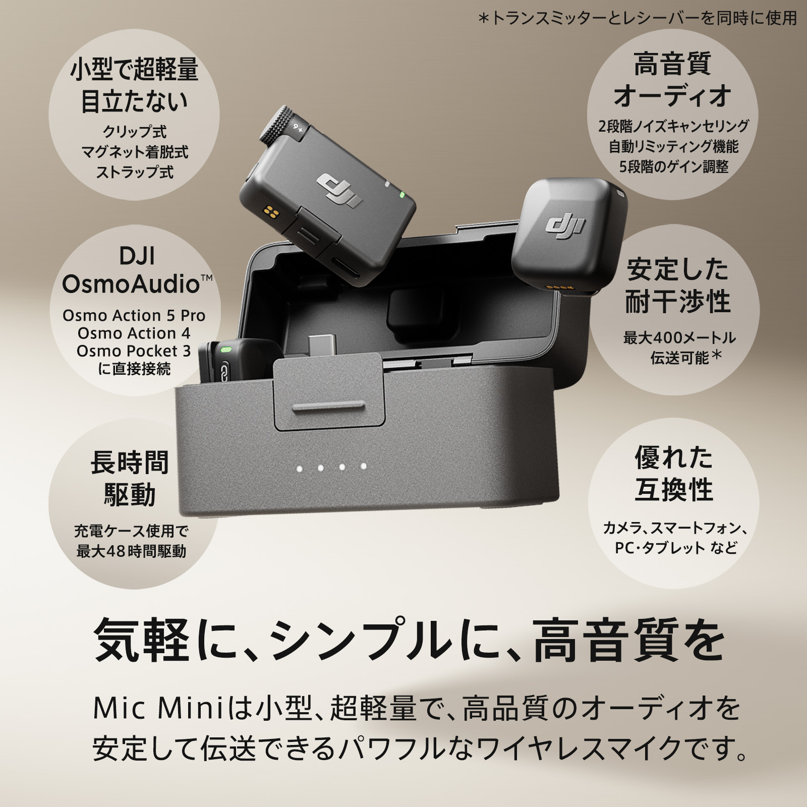 DJI 公式限定セット DJI Osmo Mobile 7P ＋ ワイヤレスマイク DJI Mic