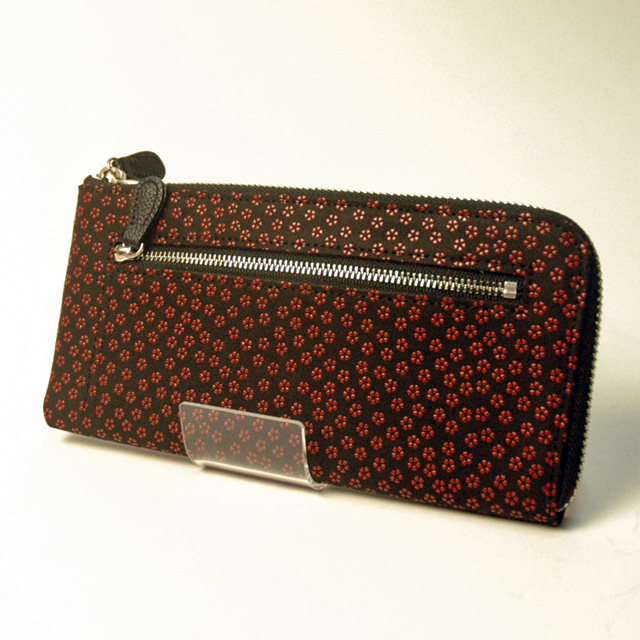 印傳屋（INDEN-YA） 印伝財布 長財布 レディース L字ファスナー