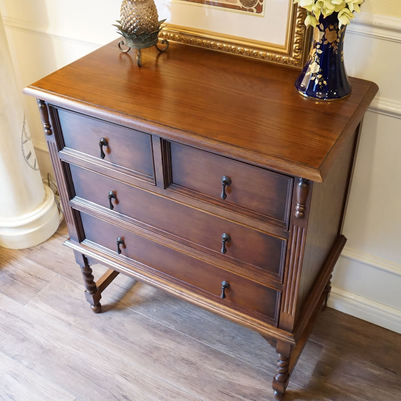 アンティーク家具 リプロダクト 3段 チェスト 4引出し 木製 送料無料