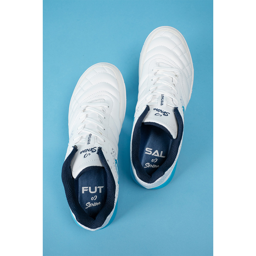 SENDA_センダ フットサルシューズ USHUAIA PRO 2.0 WHITE/LGTBLU