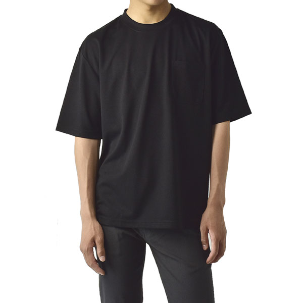 FLAG ON CREW ドライ Tシャツ ワイドシルエット 吸汗速乾 5分袖 半袖