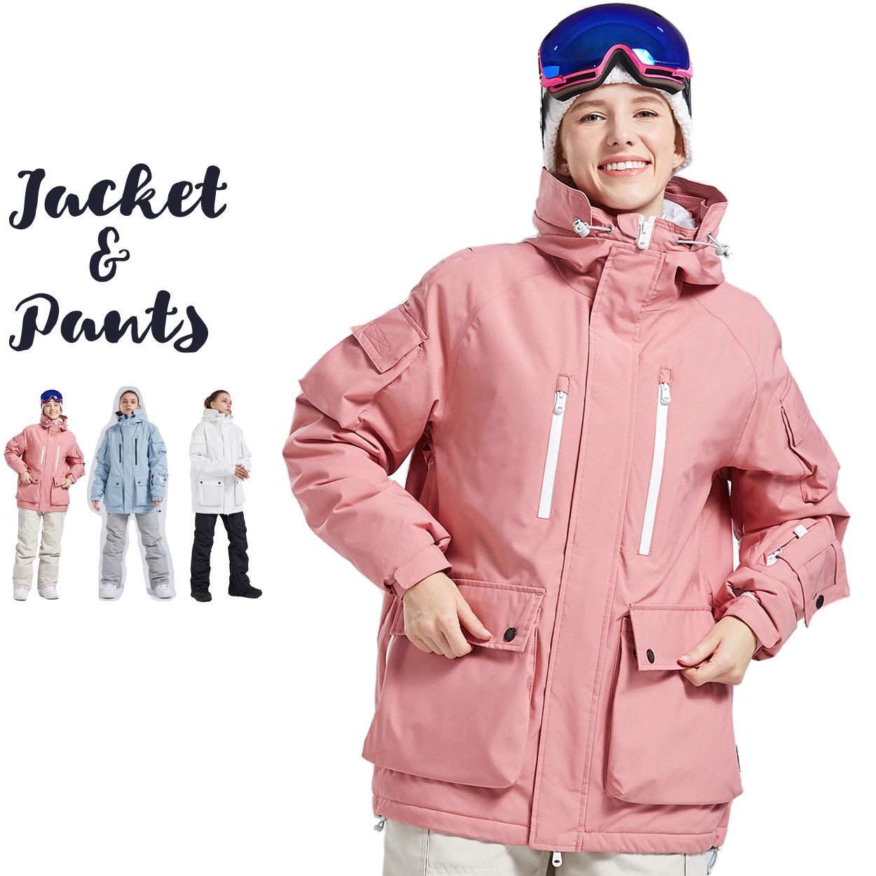 スノーボードウェア スキーウェア レディース メンズ 上下セット ユニ