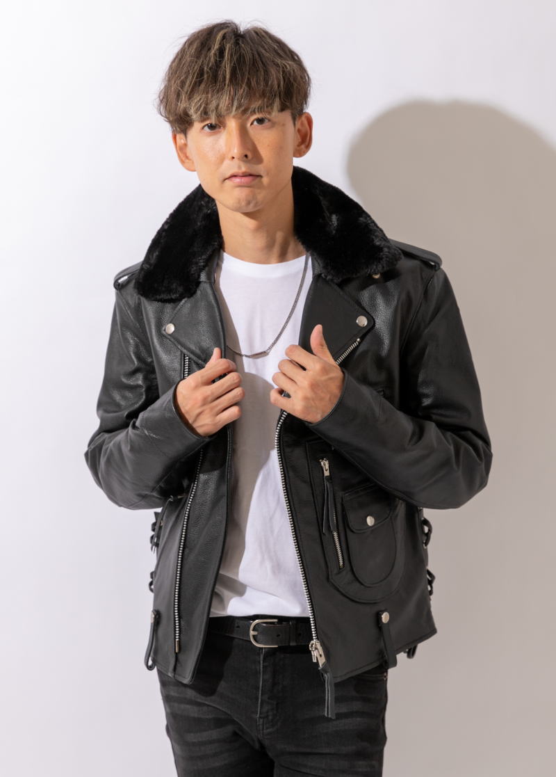 フリーダムレザー 革ジャン レザージャケット メンズ 本革 襟ボア付