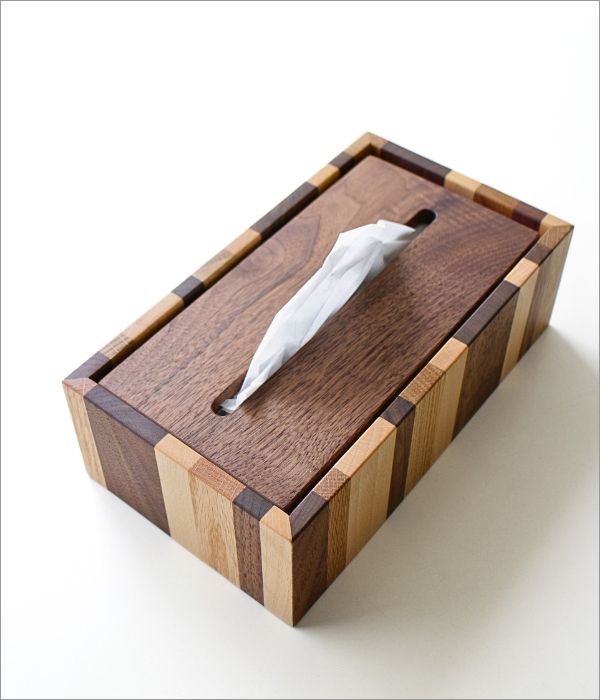 ティッシュケース 木製 おしゃれ オーク ブナ ウォールナット 天然木
