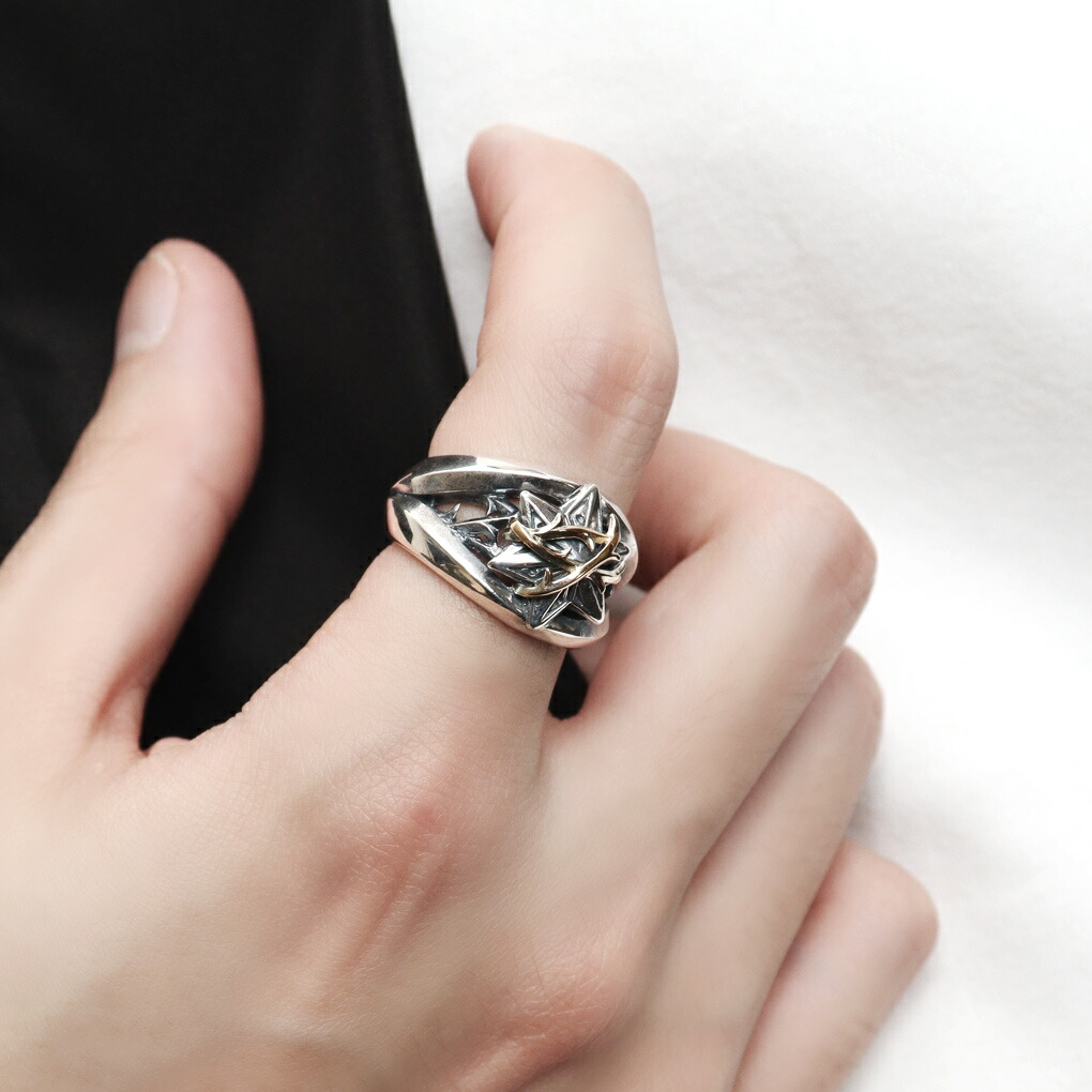 M'S COLLECTION（エムズコレクション） THORN 六芒星 茨 リング 指輪 9