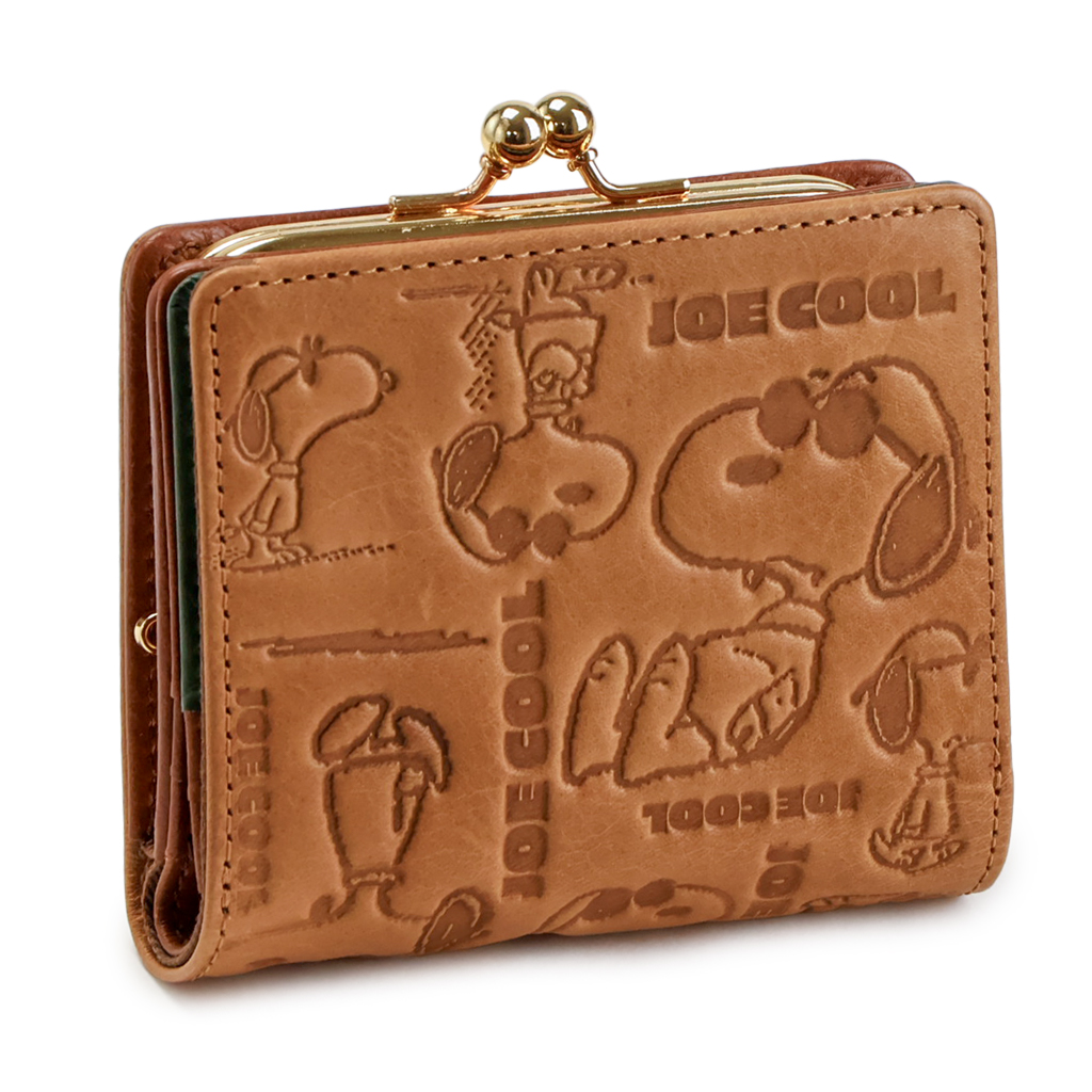 SNOOPY（スヌーピー） 財布 革 レディース 二つ折り財布 本革 がま口