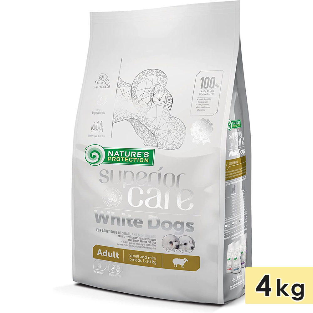 ネイチャーズプロテクション ホワイトドッグ 4kg ラム アダルト小粒 白