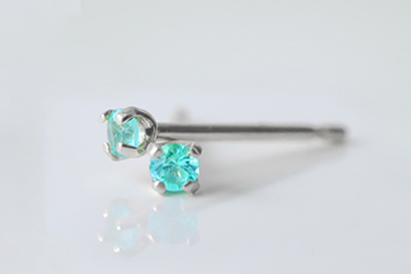 ピアス 希少石 パライバトルマリン ブラジル産オールドマイン K10 YG