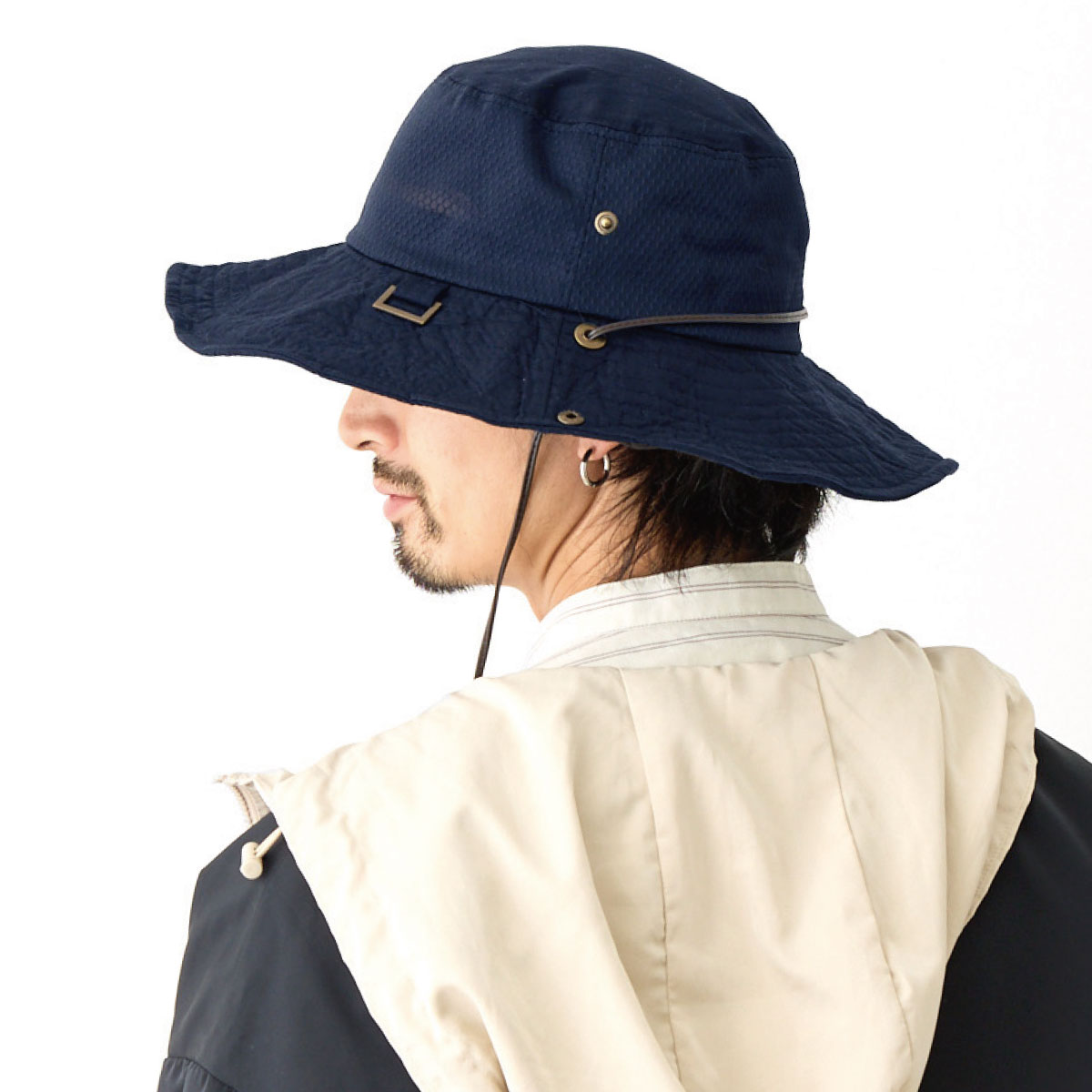 涼しい メッシュ BIG サファリハット 帽子 63cm 61cm つば広 蒸れない