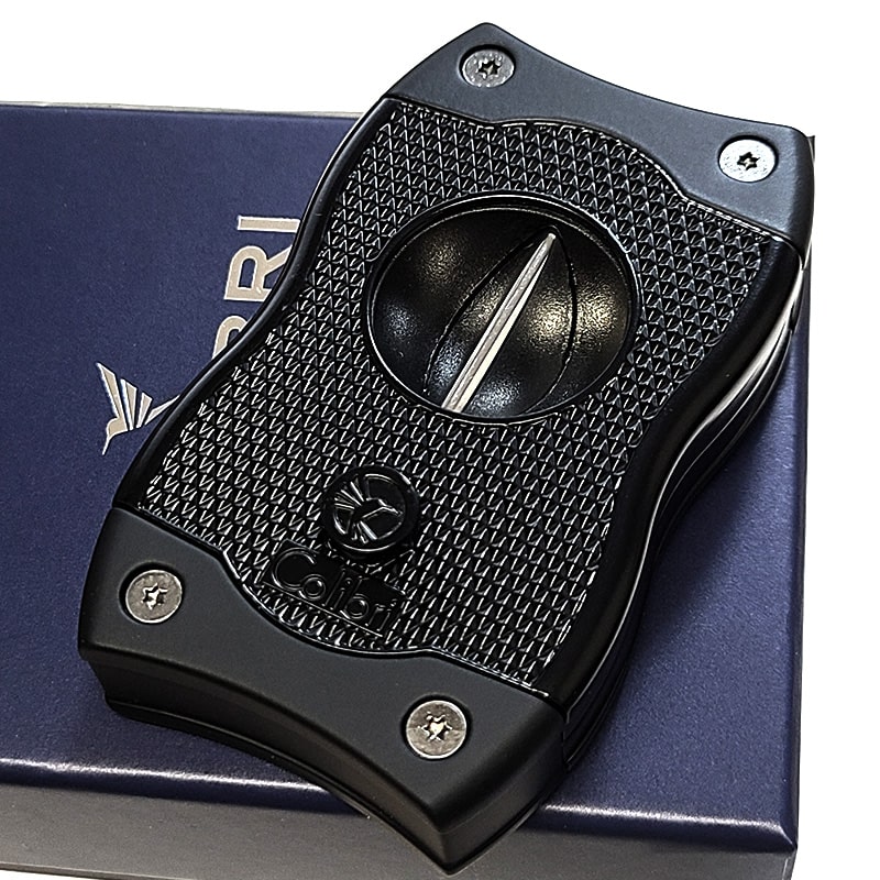 葉巻用 シガーカッター ブラック コリブリ Vカット フラットカット