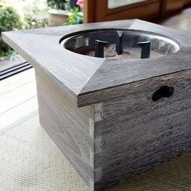 角火鉢 桐 きり 手作り 国産 囲炉裏 ひばち テーブル インテリア