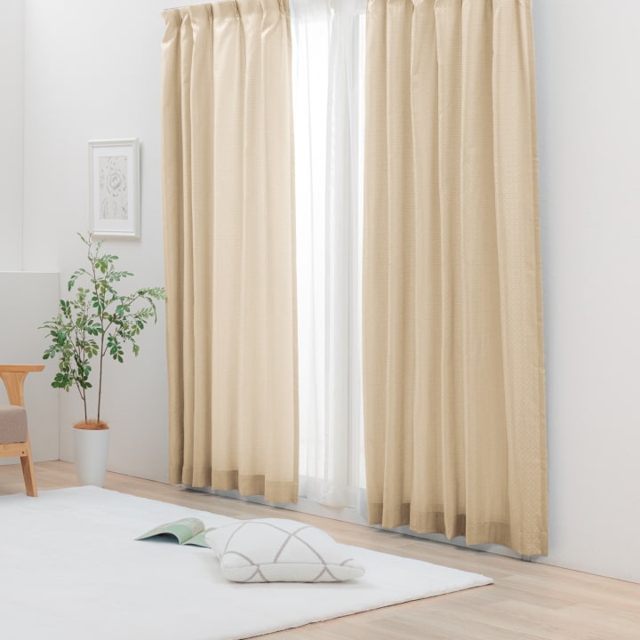 カーテン 4枚セット 4枚組 4Pラスター 幅100cm 丈135 178 ドレープ