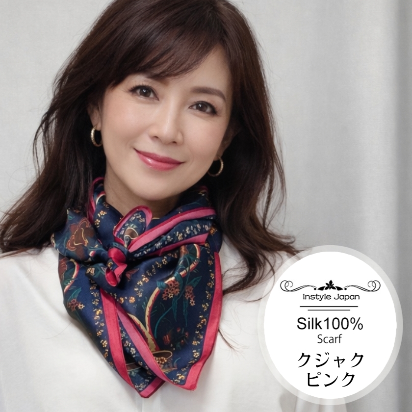 Instyle Japan（インスタイルジャパン） シルク100% 正方形 スカーフ