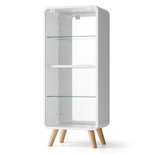 コレクションケース ガラスディスプレイキャビネット 4段 高さ調節可能