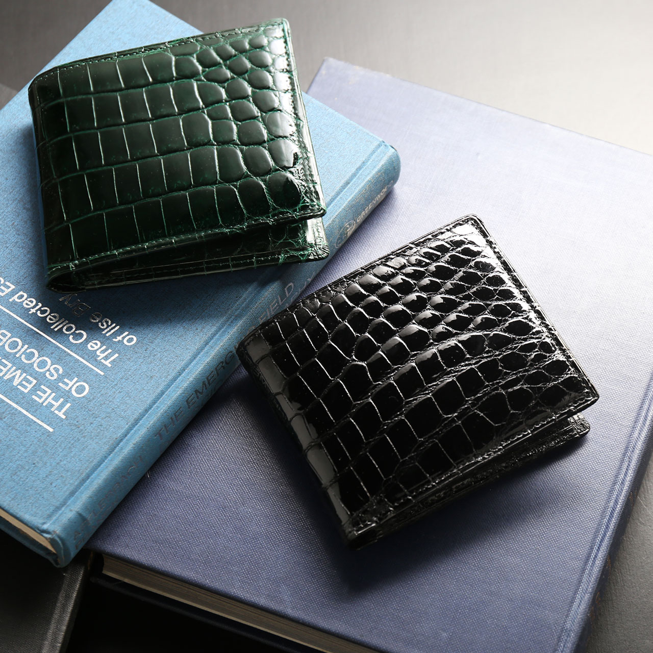 sankyo shokai（三京商会） クロコダイル メンズ 折り財布 日本製