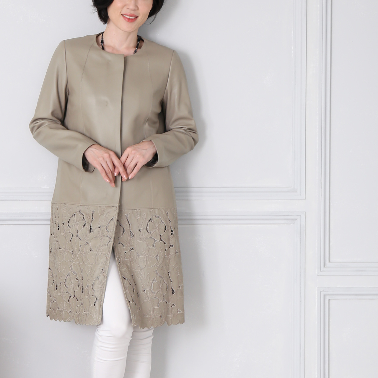 sankyo shokai（三京商会） [28h限定10%off]ラムレザー ノーカラー