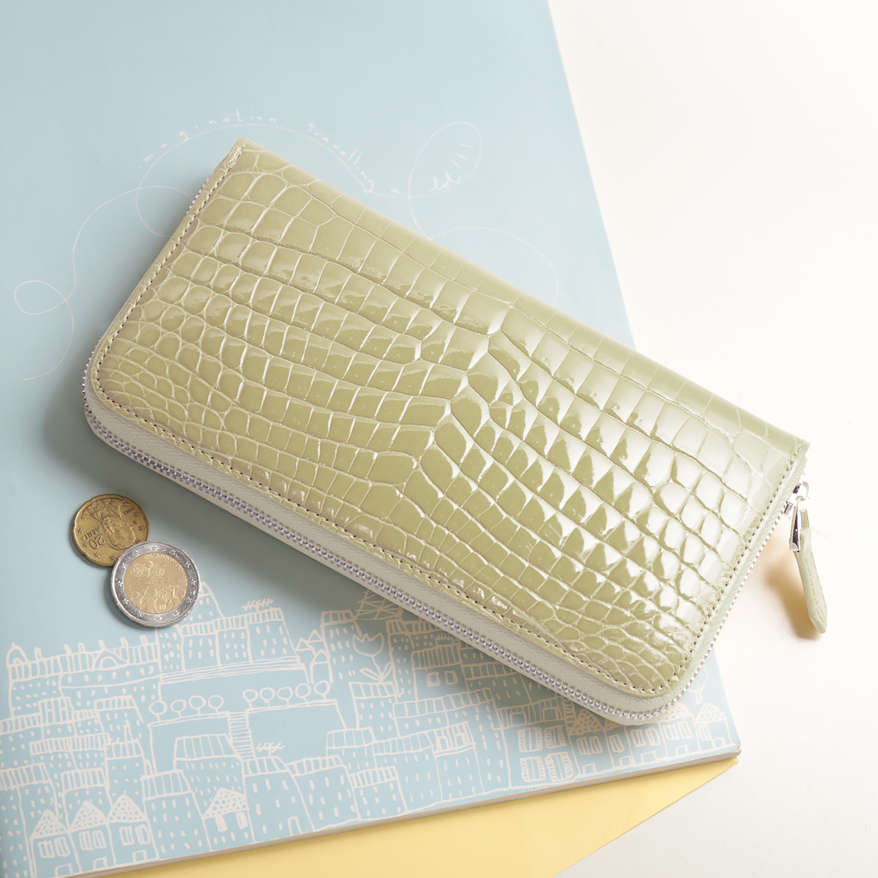 sankyo shokai（三京商会） クロコダイル 長財布 内装 パイソン