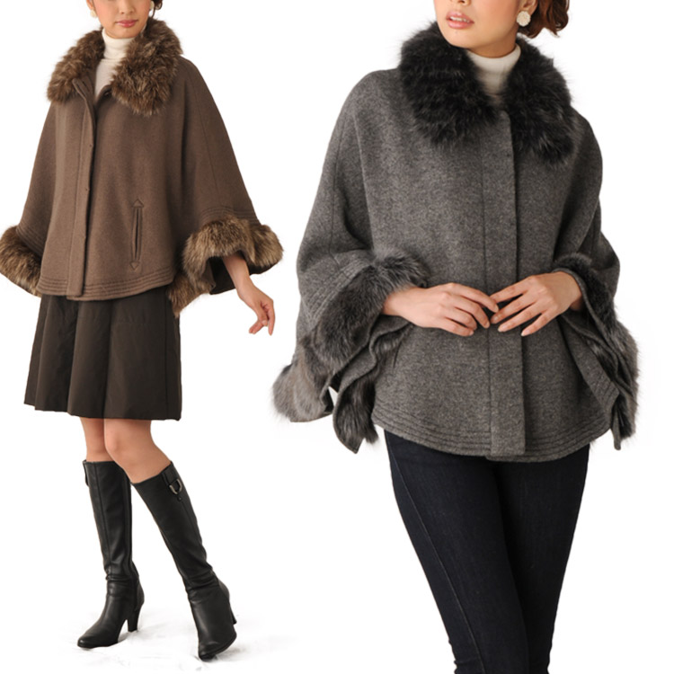 sankyo shokai（三京商会） [10%offクーポン]（ケープポンチョ） 毛皮