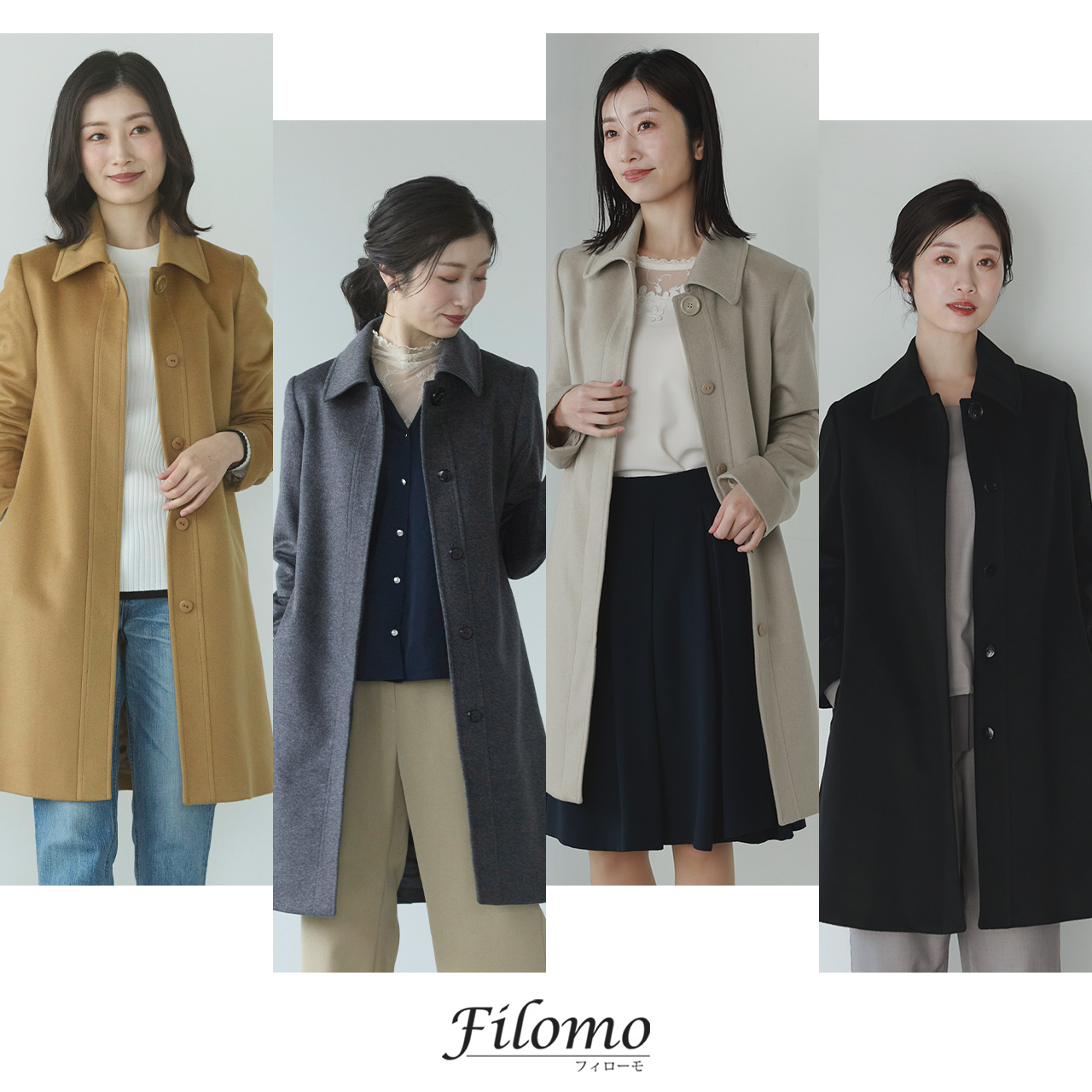 Filomo（フィローモ） ステンカラーコート レディース カシミヤ 100% A