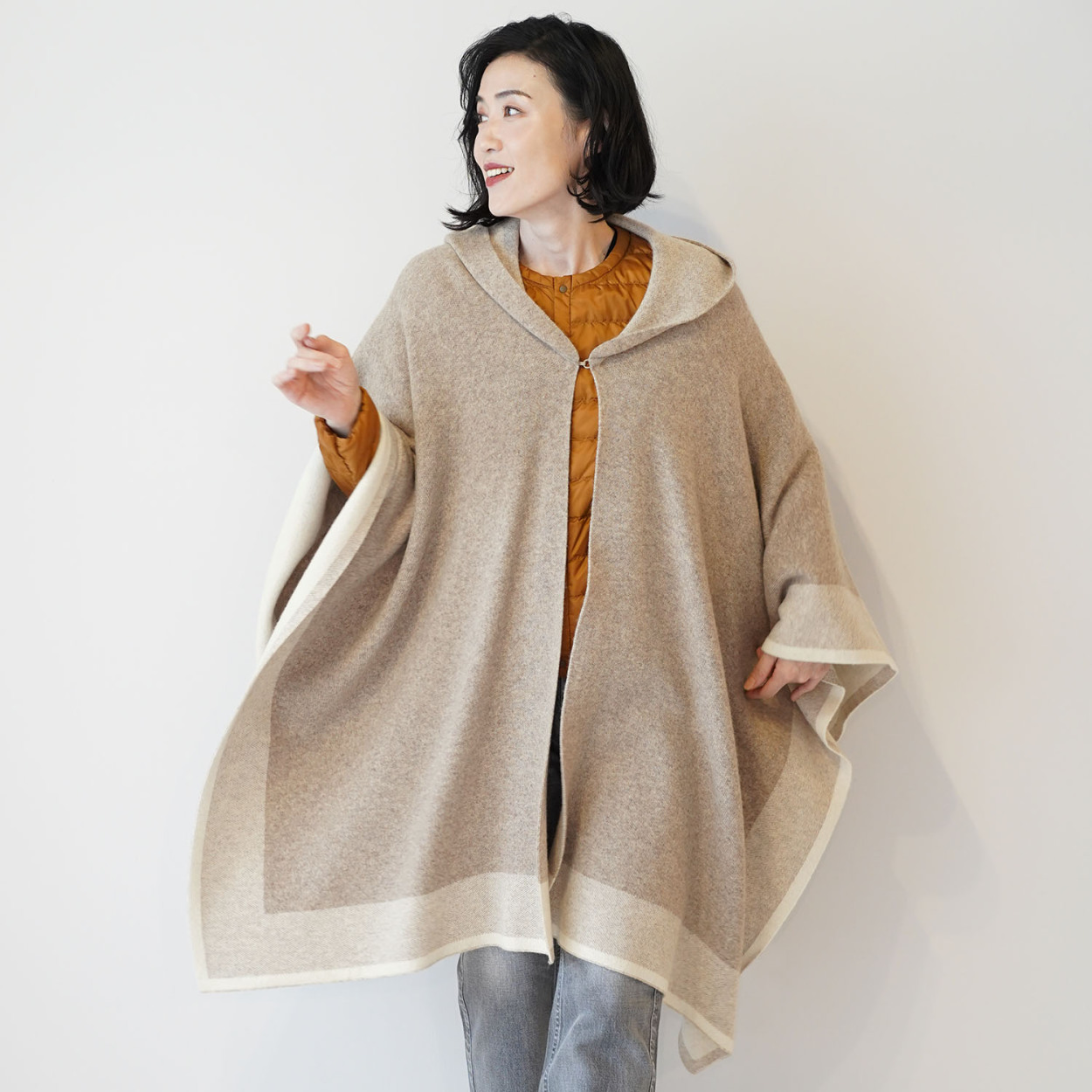 Filomo（フィローモ） [10%offクーポン]ケープ ニット ポンチョ コート