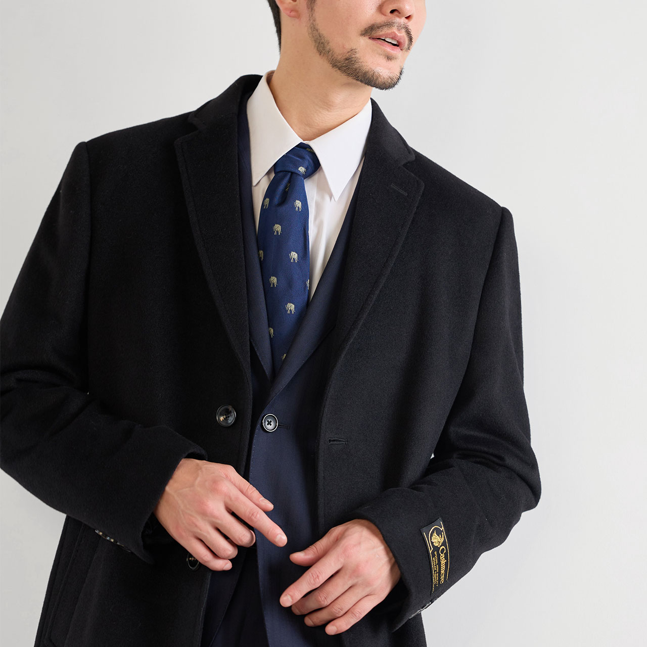 sankyo shokai（三京商会） カシミヤ チェスターコート フォーマル