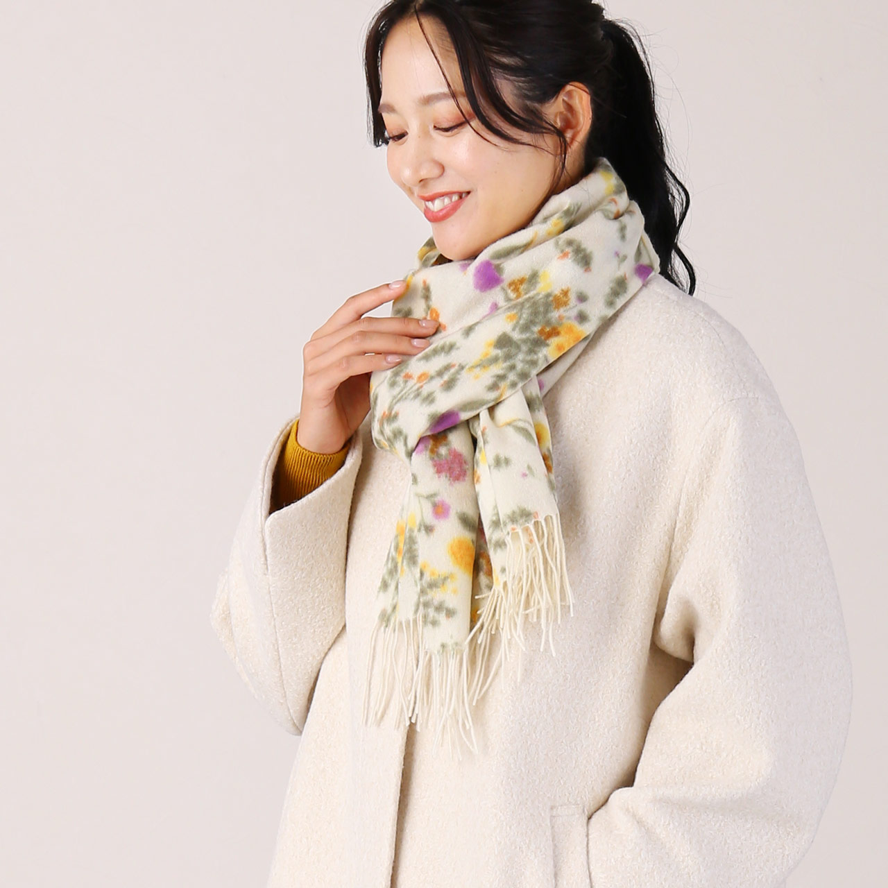 sankyo shokai（三京商会） カシミヤ 100% チェック ストール