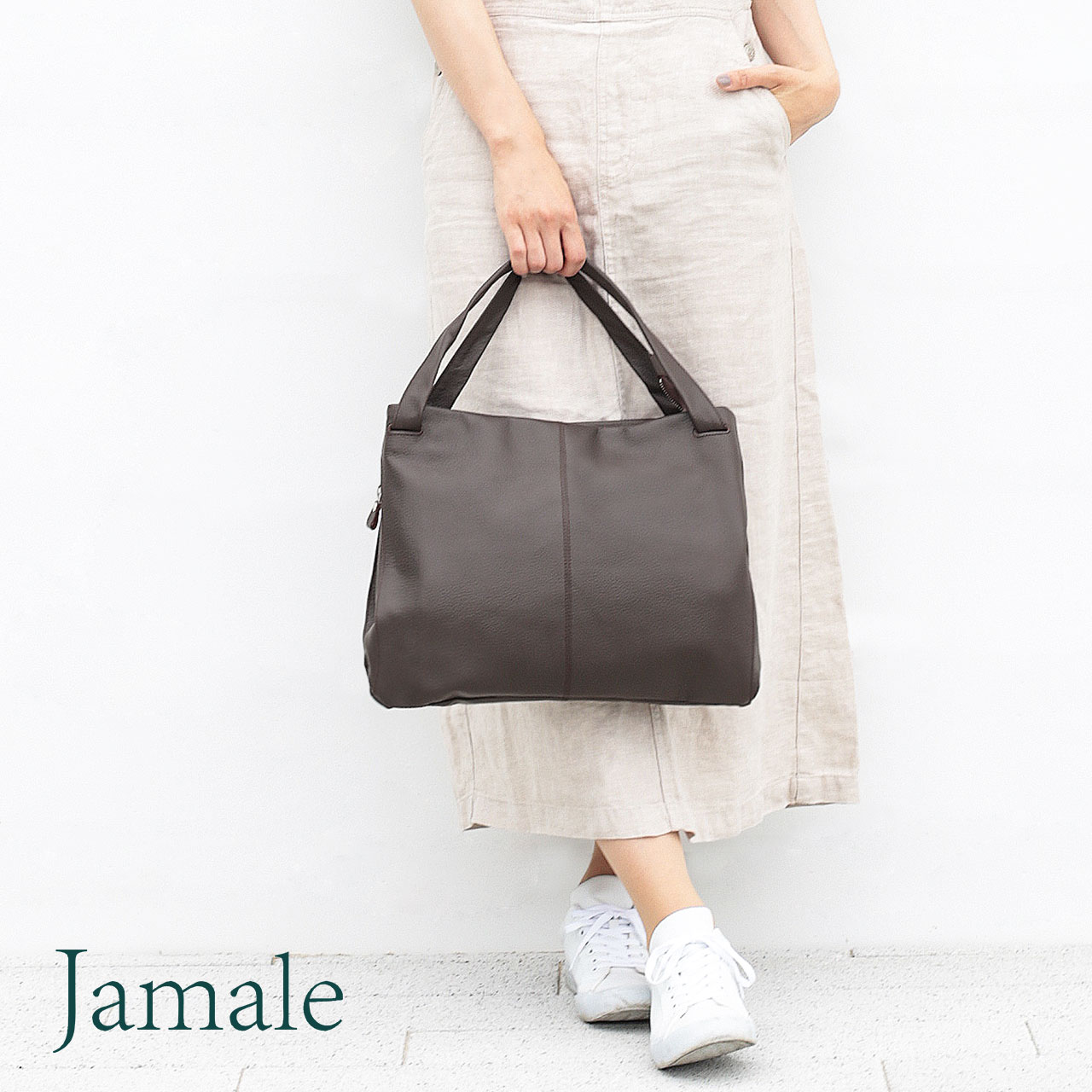 Jamale（ジャマレ） [5%offクーポン]トートバッグ ファスナー付き 軽い
