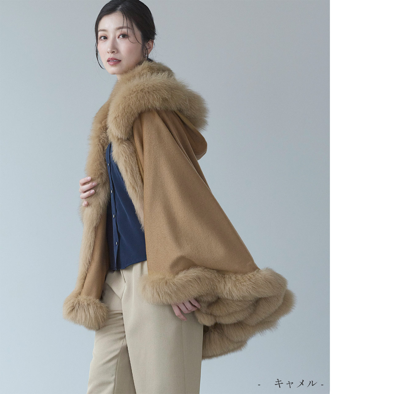 Filomo（フィローモ） [10%offクーポン]カシミヤ ケープ レディース 秋