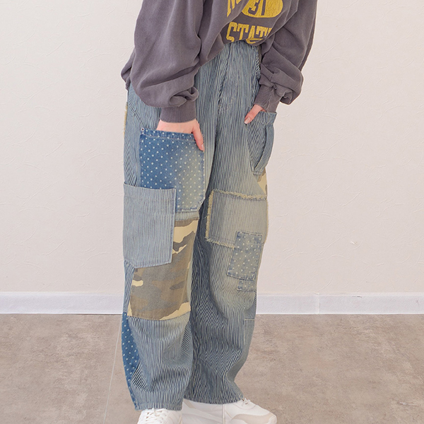 mililopiulu ミリロピュール ボトムス レディース デニムパンツ パッチ
