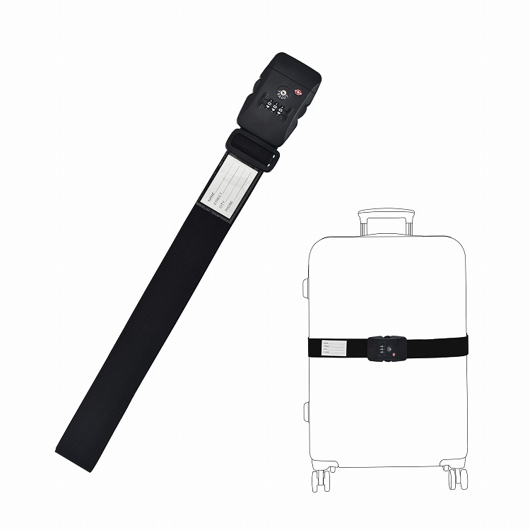 スーツケースベルト TSA ロック 伸縮 長さ調節 最大200cm ダイヤル式 3