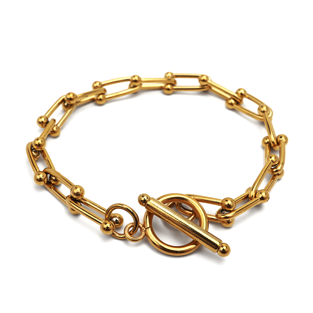 チェーンブレスレット レディース ゴールド シルバー 馬蹄 ホース