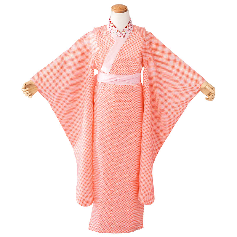 七五三 長襦袢 3歳 5歳 7歳 女の子 洗える ポリエステル 下着 半衿 3才