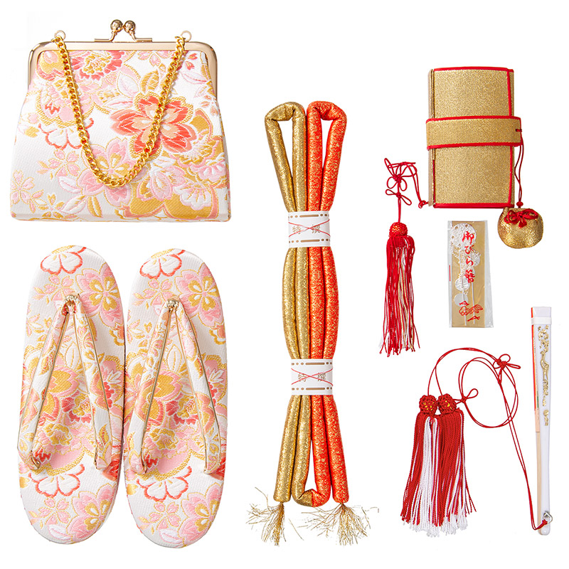 七五三 はこせこセット 7歳 バッグ 草履21cm 箱迫 丸ぐけ 扇子