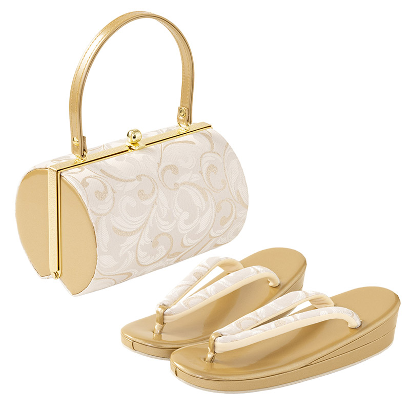 草履バッグセット 成人式 結婚式 フォーマル エナメル 金襴 S M L LL